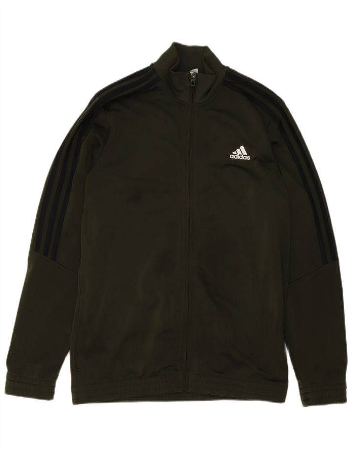 Adidas Drenge Træningsdragt Topjakke 15-16 År Grøn Polyester