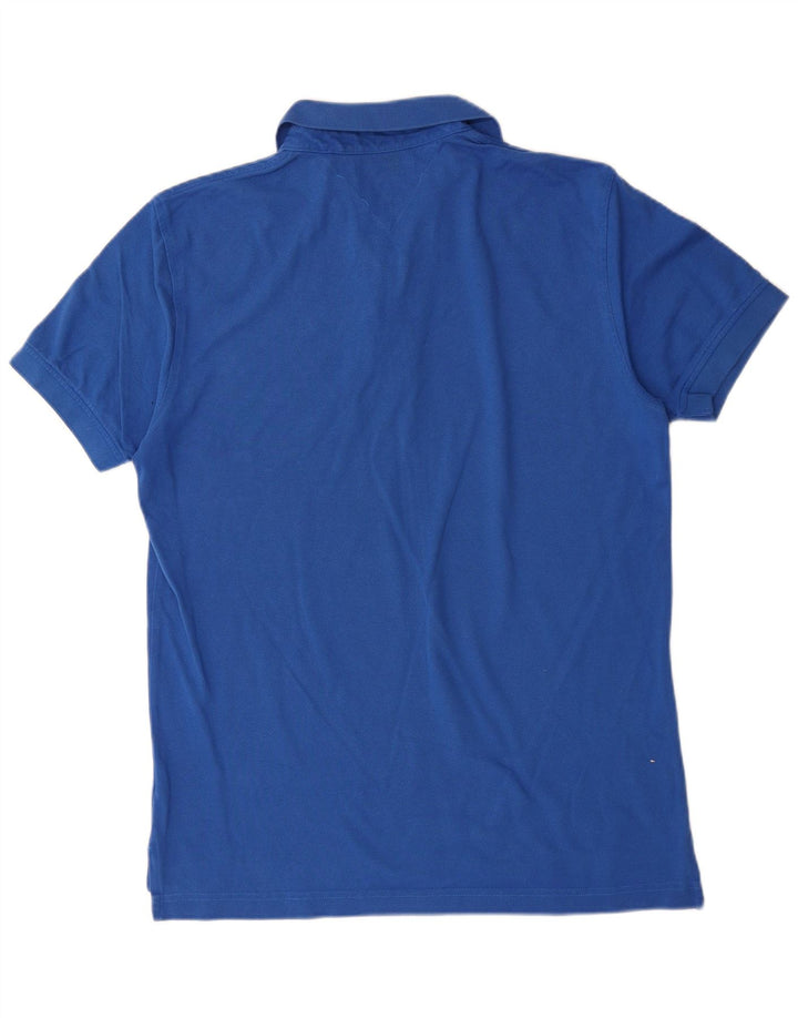 TOMMY HILFIGER Mens Polo Shirt Large Blue Cotton