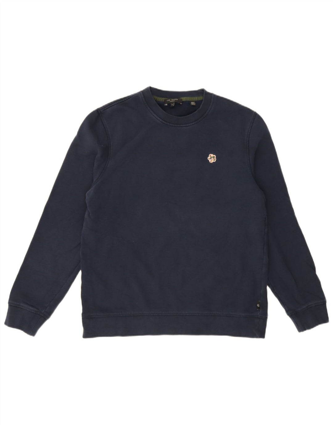 Ted Baker Herre Sweatshirt Jumper Størrelse 3 Medium Navyblå Bomuld