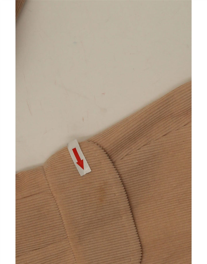 Max Mara Dame 1 Knap Corduroy Blazer Jakke UK 12 Medium Beige Bomuld