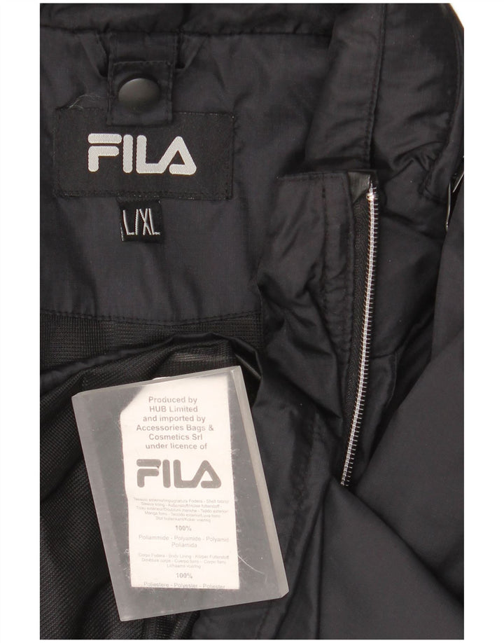 Fila Herre Hættevindjakke UK 40 Stor Sort Polyamid
