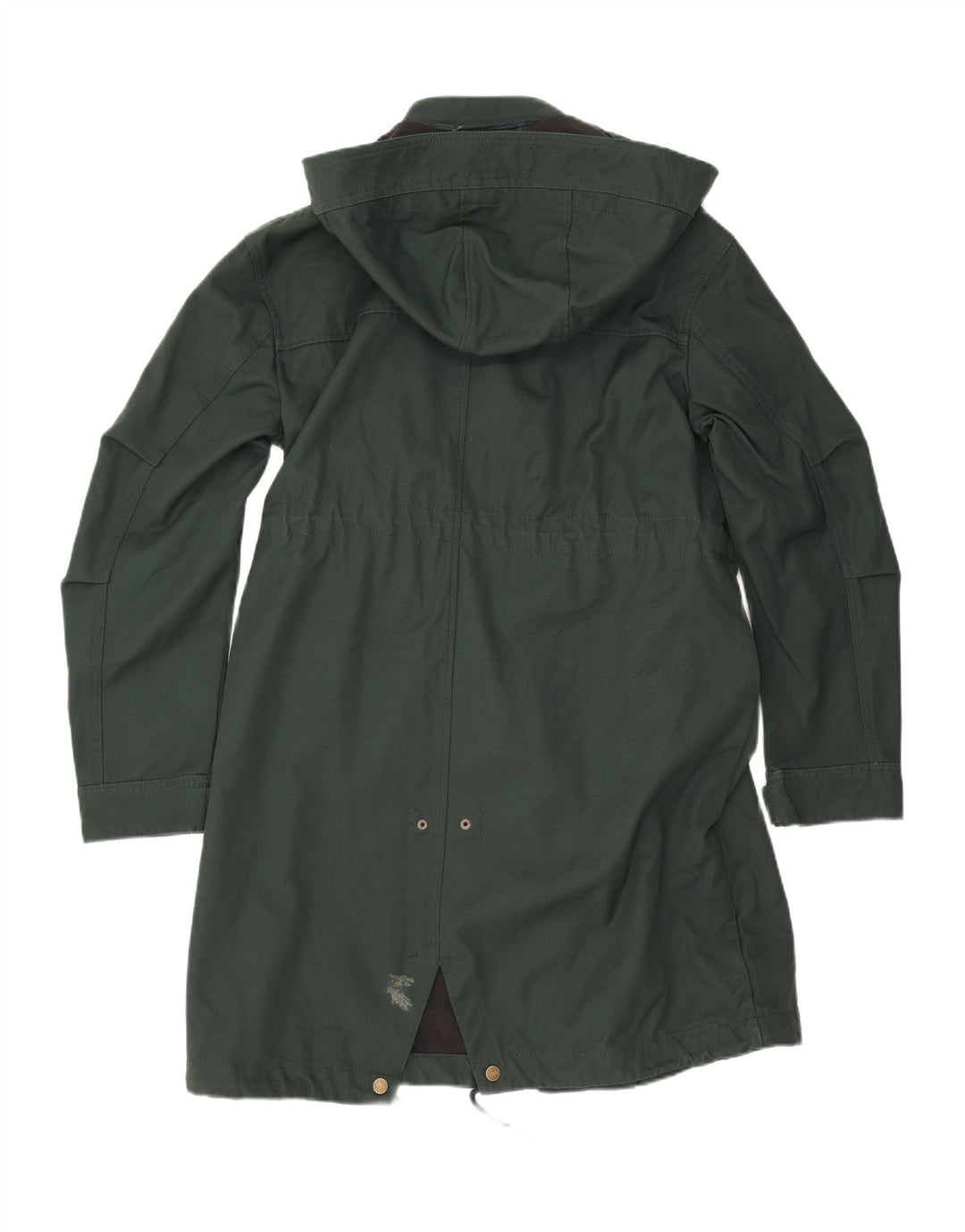 Zara Herre Hooded Parka Jacket UK 36 Small Green