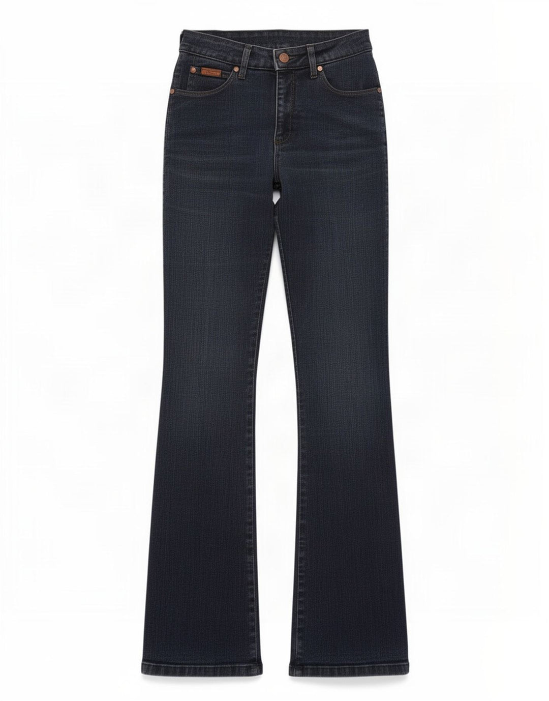 Wrangler Dame Regular Bootcut Jeans W28 L32 Marineblå Bomuld