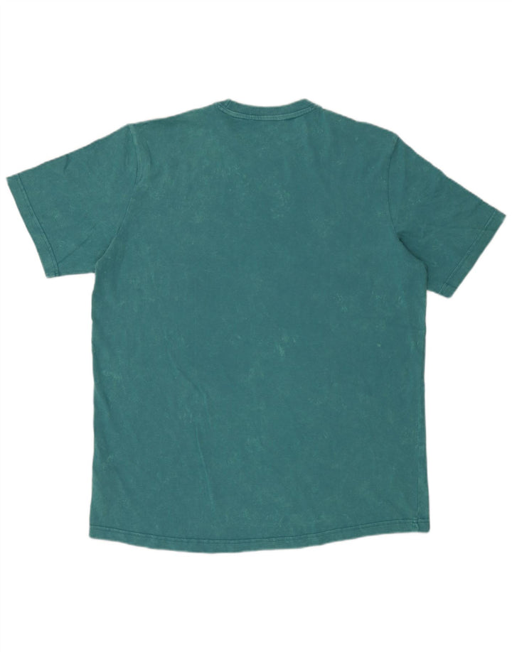 Adidas T-shirt top mellemblå bomuld til mænd