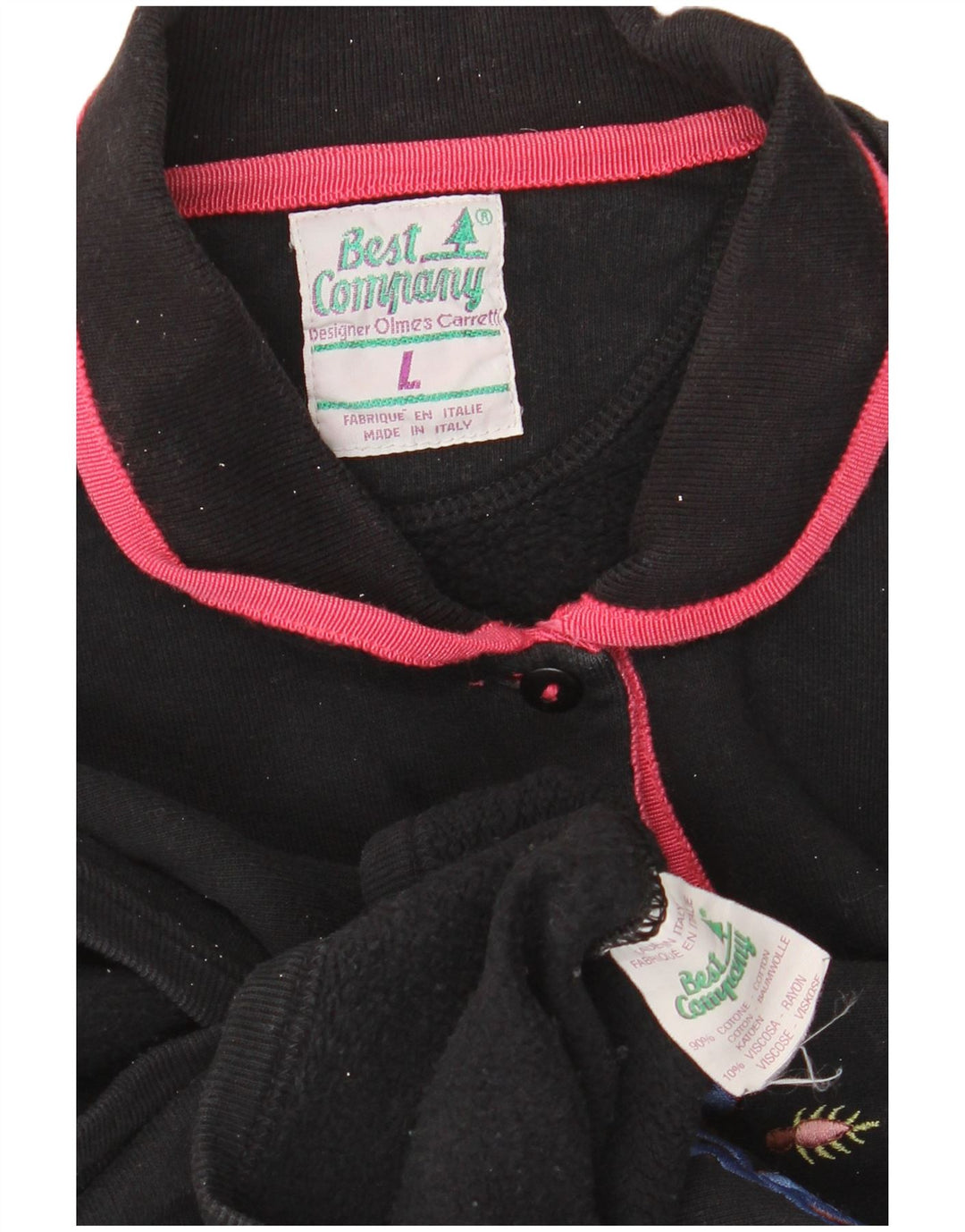 BEDSTE FIRMA Dame Oversized Grafisk Sweatshirt Jumper UK 16 Large Black