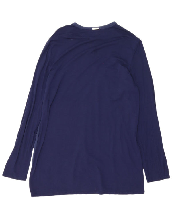 Liu Jo Dame Langærmet Shift Dress UK 10 Small Navy Blue Viscose