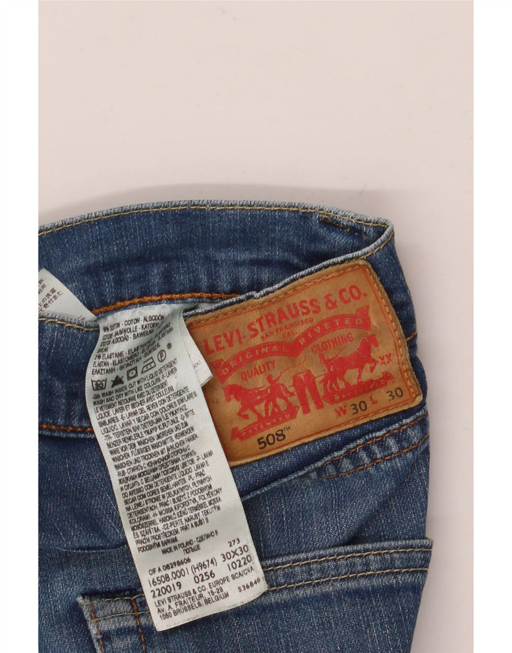 Levi's Herre 508 Straight Jeans W30 L30 Blå Bomuld