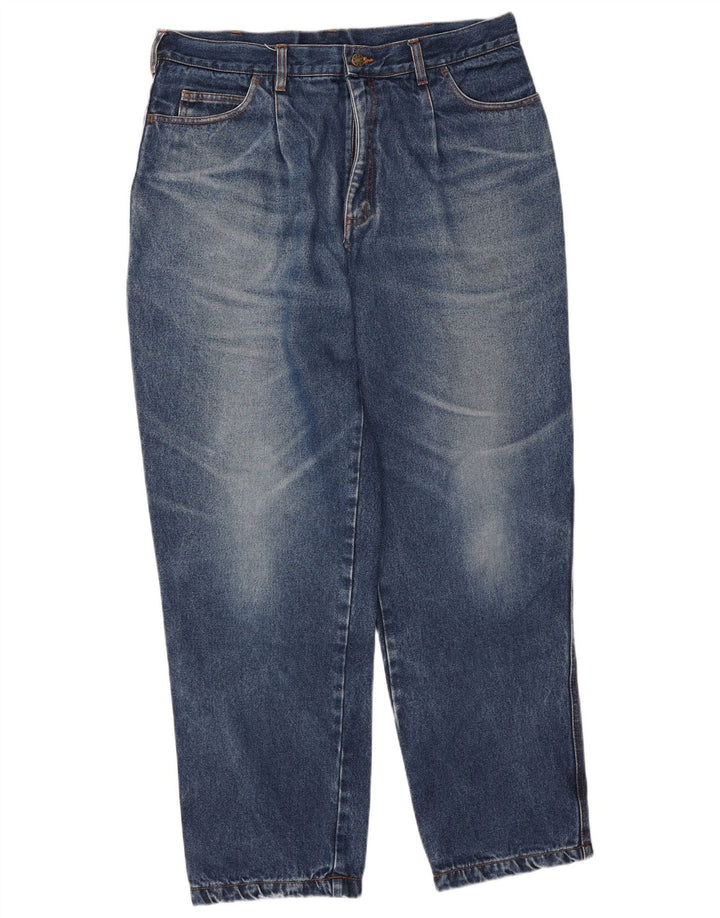 Vintage Herre Cargo Tapered Jeans W36 L31 Blå Bomuld