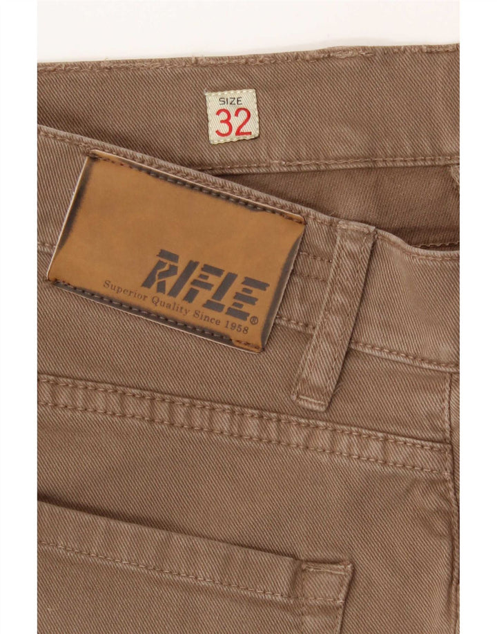 Rifle Dame Slim Jeans W32 L34 Beige Bomuld