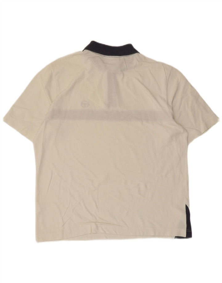 Sergio Tacchini Poloskjorte til mænd Stor hvid Colourblock Bomuld