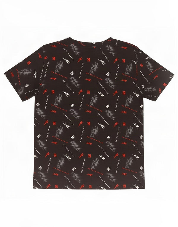 Reebok Boys Grafisk T-Shirt Top 11-12 År Medium Sort Polyester
