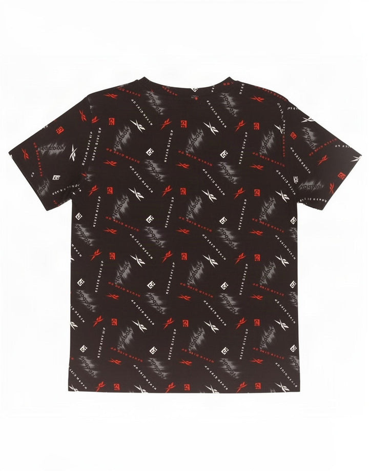 Reebok Boys Grafisk T-Shirt Top 11-12 År Medium Sort Polyester