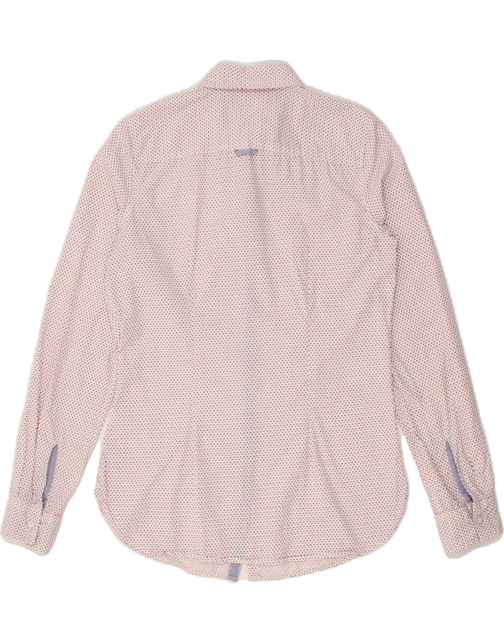 TOMMY HILFIGER Womens Fitted Shirt US 6 Medium White Spotted Vintage Tommy Hilfiger and Second-Hand Tommy Hilfiger from Messina Hembry 