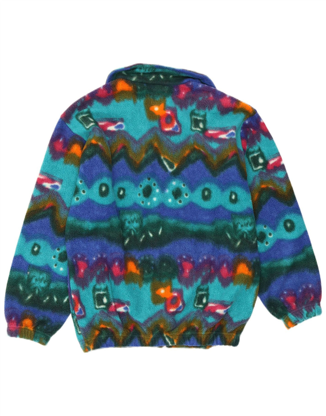 Cacao Herre fleecejakke IT 46 Lille flerfarvet geometrisk polyester