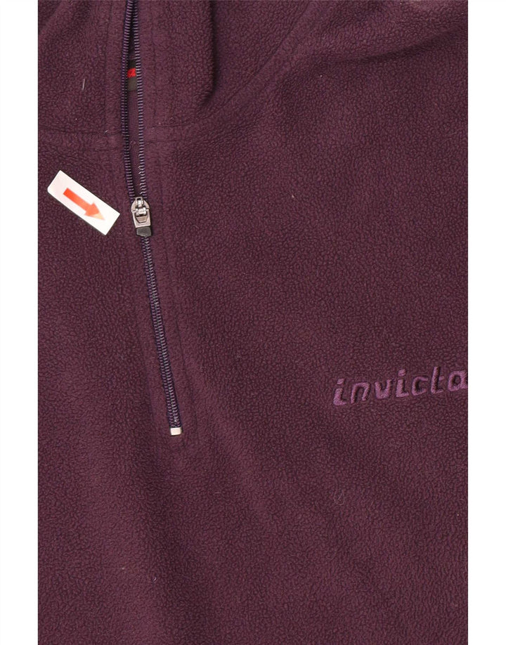 Invicta Fleece Jumper med lynlås til kvinder UK 14 Medium Lilla Polyester