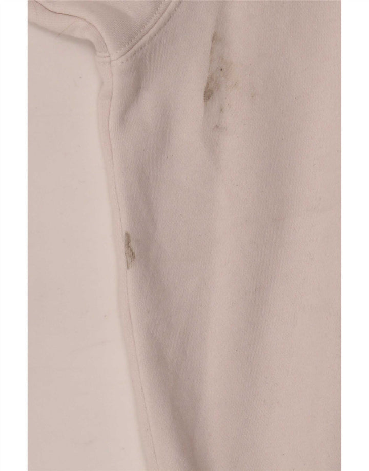 Nike Dame Grafisk Oversized Sweatshirt Jumper UK 14 Medium Hvid Bomuld