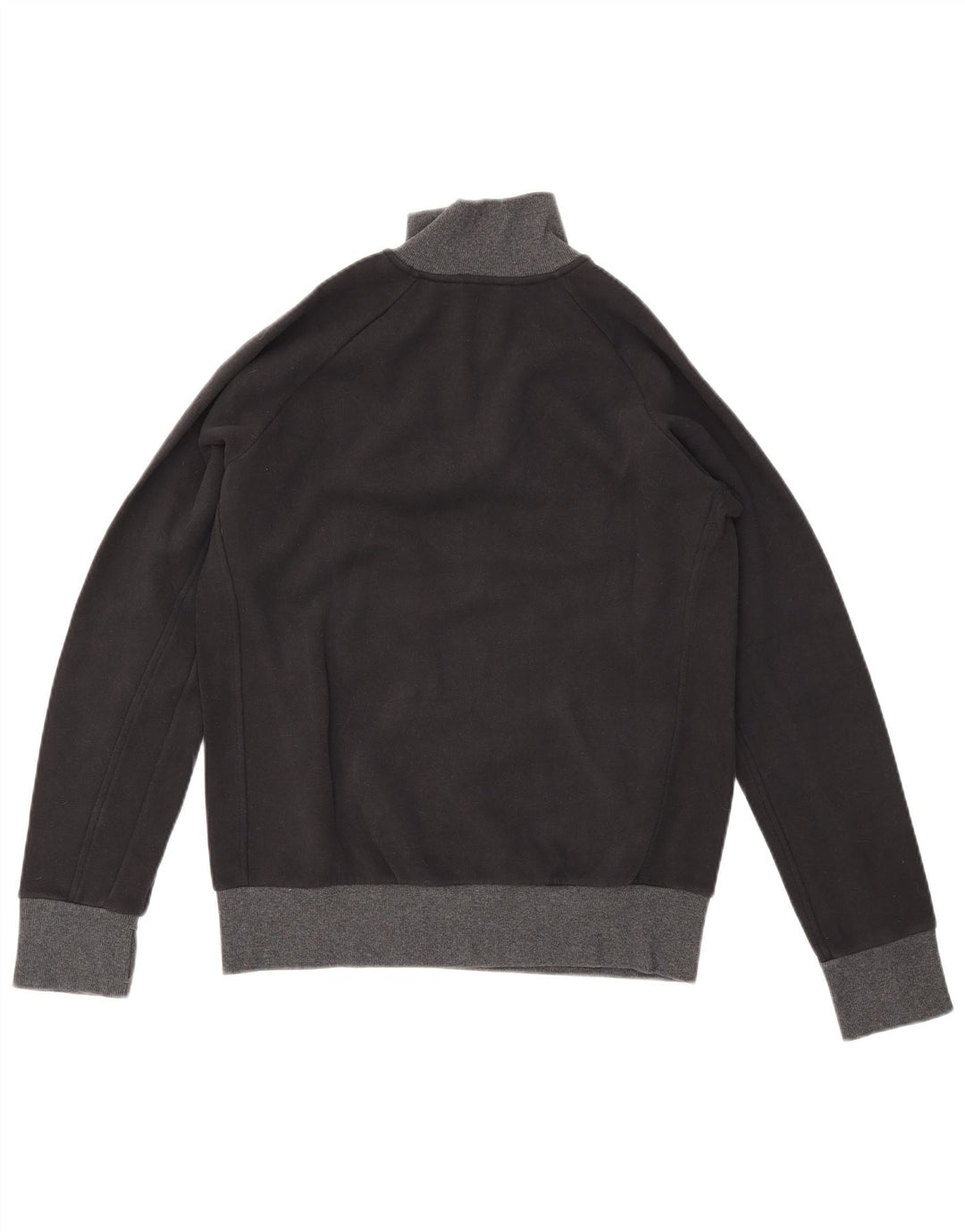 ADIDAS Dame Grafisk Zip Neck Sweatshirt Jumper UK 16/18 Large Black