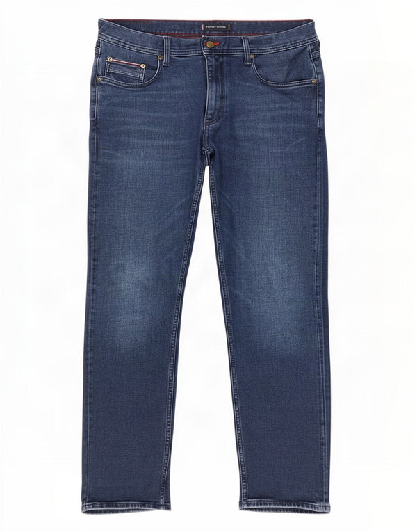 Tommy Hilfiger Herre Denton Straight Jeans W36 L30 Blå Bomuld