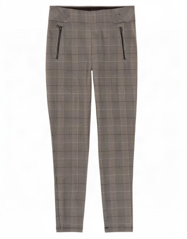 Marks & Spencer Womens Crop Leggings UK 12 Medium Grey Houndstooth