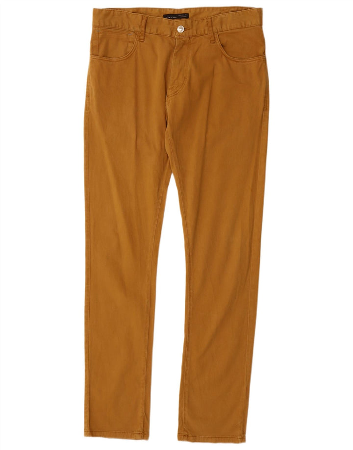 Zara Herre Slim Jeans EU 40 Medium W31 L32 Beige Bomuld