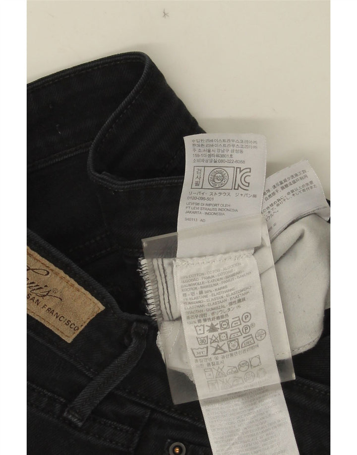Levi's lige jeans til kvinder W27 L32 sort bomuld