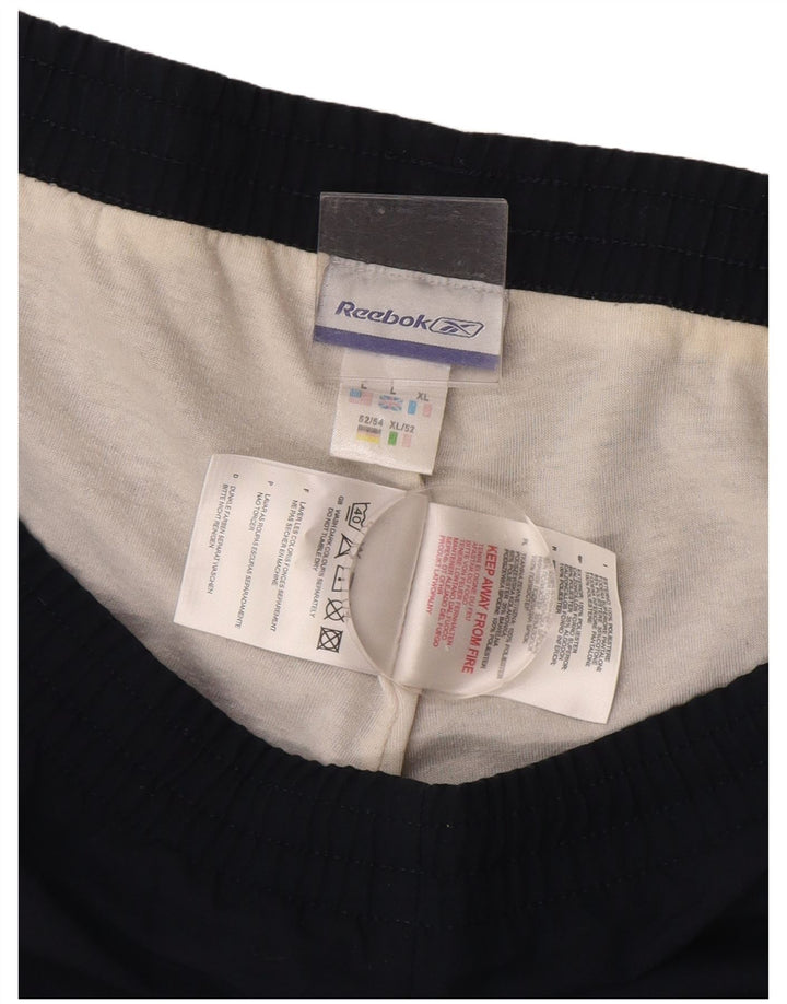 Reebok Herre træningsdragt Bukser Joggers Large Navy Blue Polyester