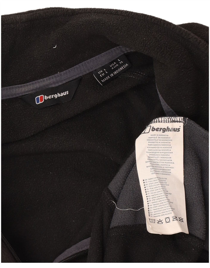 Berghaus Fleece Jumper med lynlås til mænd Stor Sort Colourblock Polyester