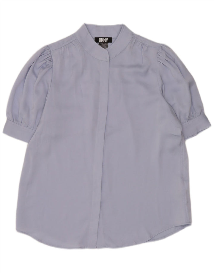 Dkny Dame 1/2 Ærmet Oversized Skjorte Bluse UK 8 Small Lilac Polyester