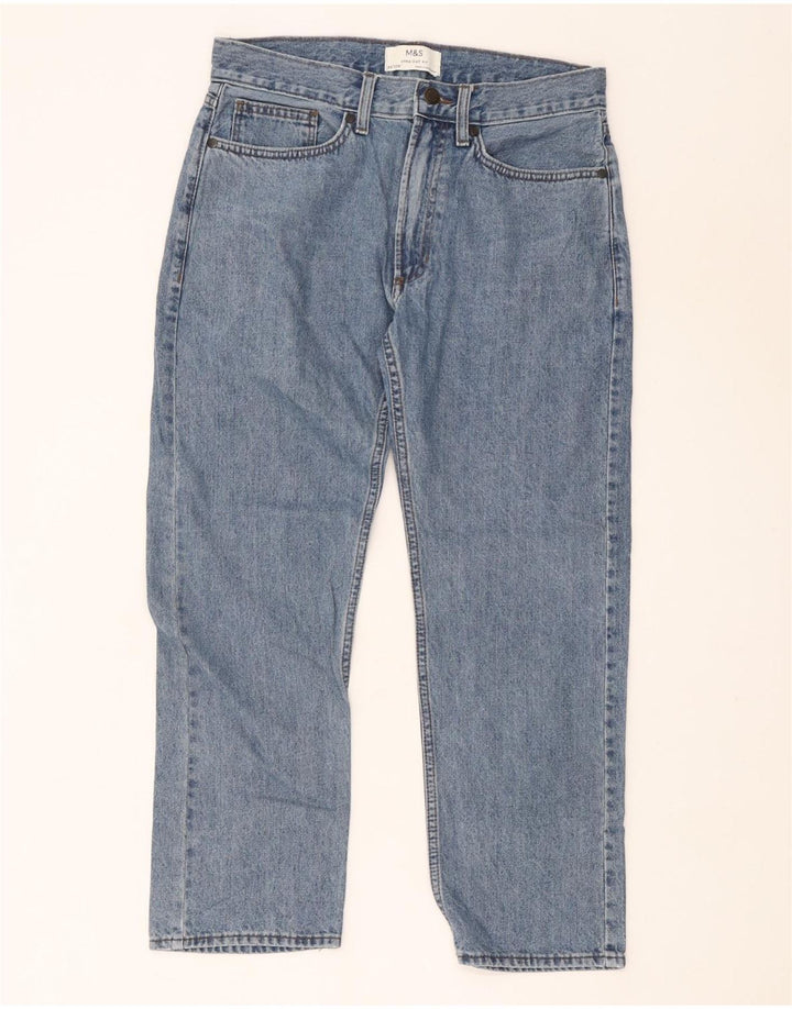 Marks & Spencer Straight Jeans til mænd W32 L29 blå bomuld