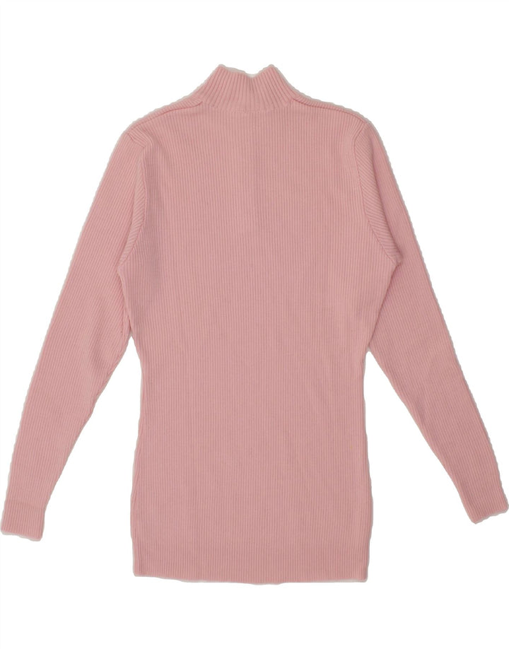 VINTAGE Womens Button Neck Jumper Sweater UK 6 XS Pink Vintage Vintage and Second-Hand Vintage from Messina Hembry 