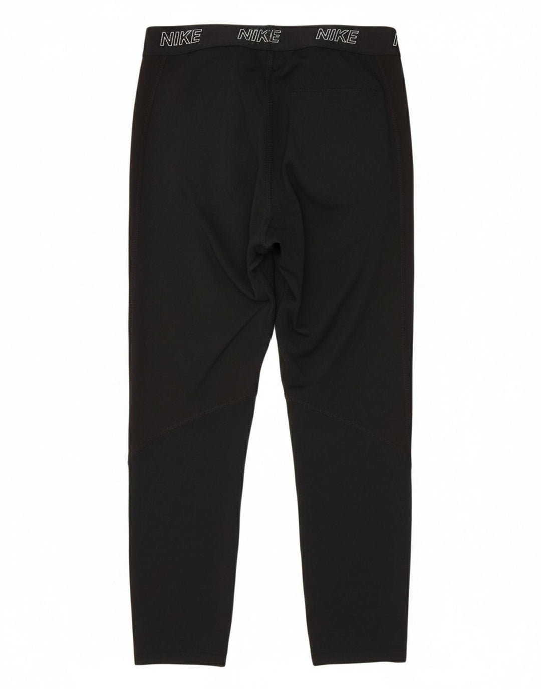 NIKE Womens Dri Fit Crop Graphic Leggings UK 12 Medium  Black