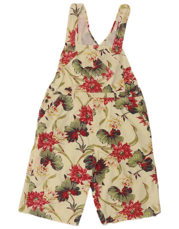 Charro Dame Dungarees Shorts W34 Large Yellow Floral