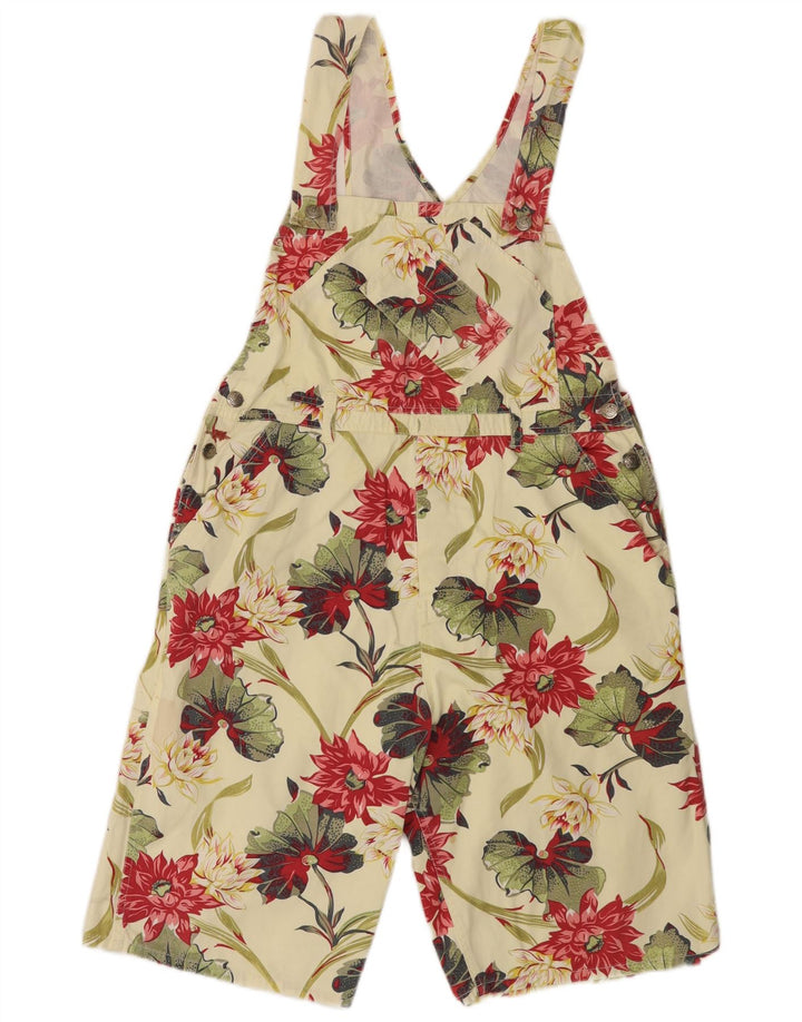 Charro Dame Dungarees Shorts W34 Large Yellow Floral