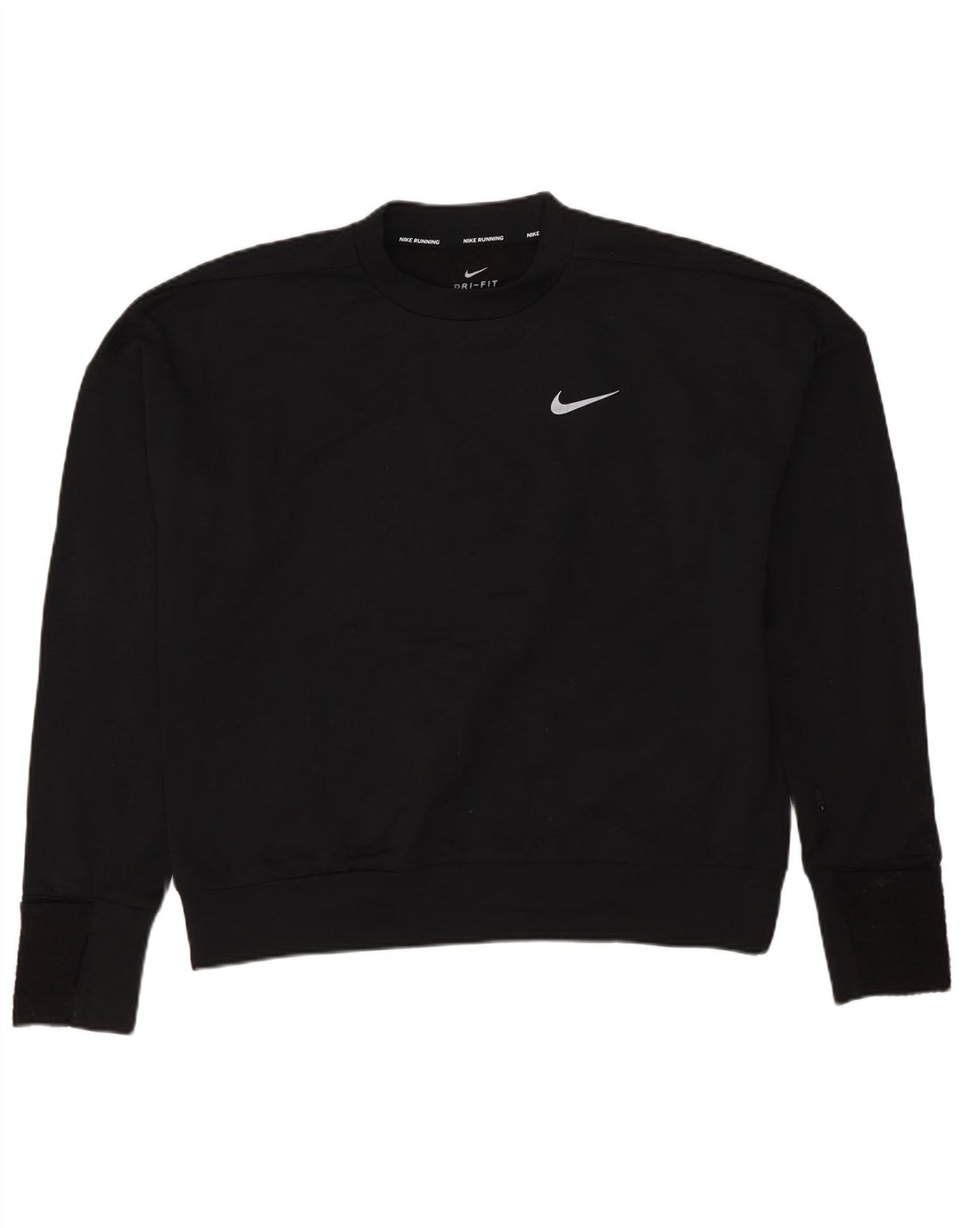Nike Herre Dri Fit Loose Fit Sweatshirt Jumper XS Sort Polyester