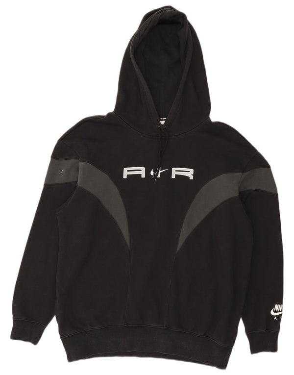 Nike Herre Grafisk Loose Fit Hoodie Jumper XS Sort Colourblock Bomuld