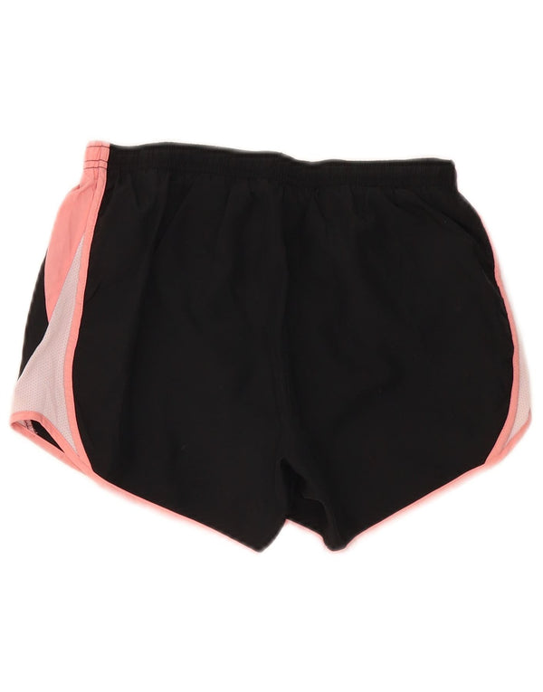 Nike Dame Loose Fit Sports Shorts UK 4 XS Sort Colourblock Sports