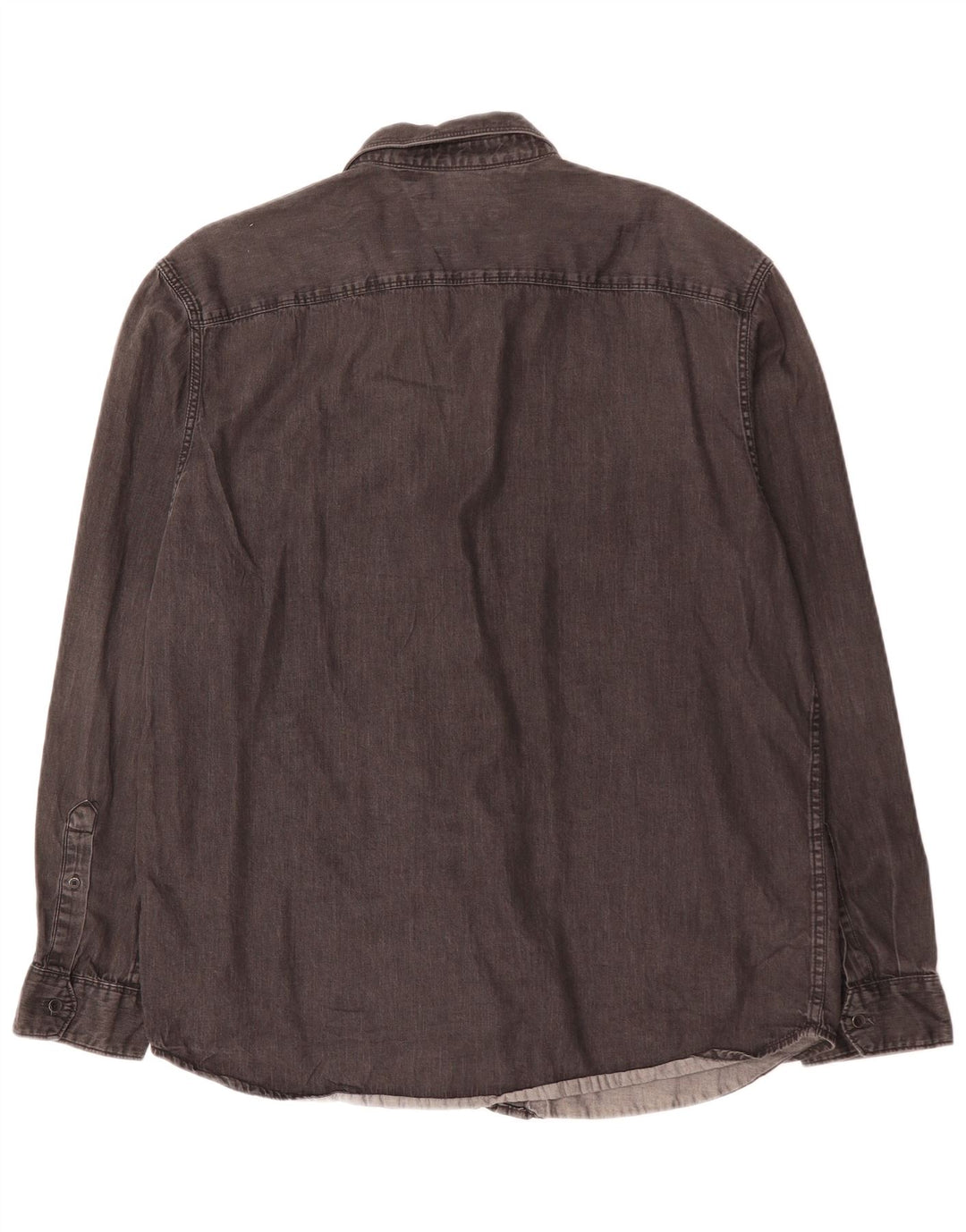 CALVIN KLEIN JEANS Denimskjorte til mænd Stor sort bomuld