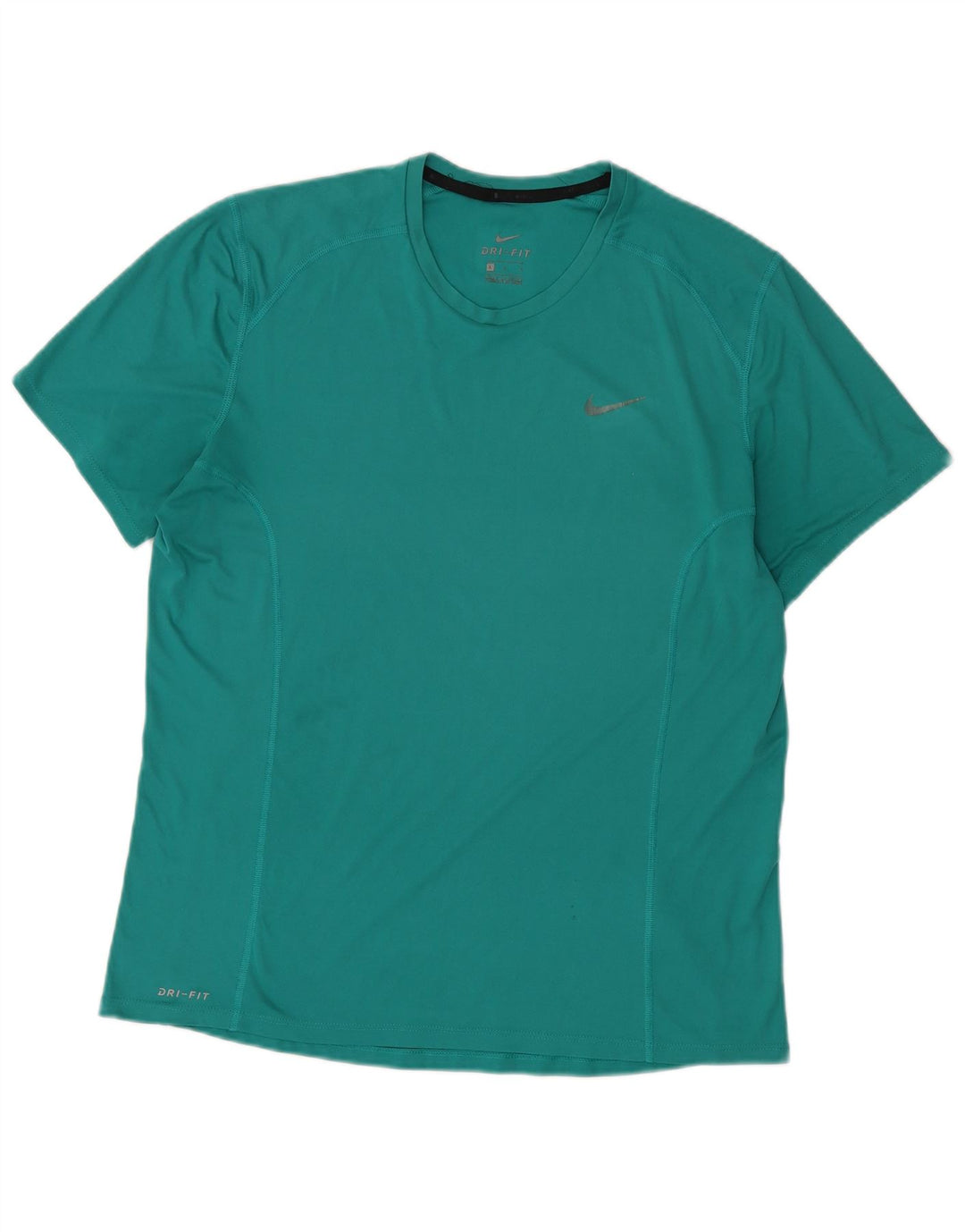 Nike Herre Dri Fit T-Shirt Top Stor Grøn Polyester