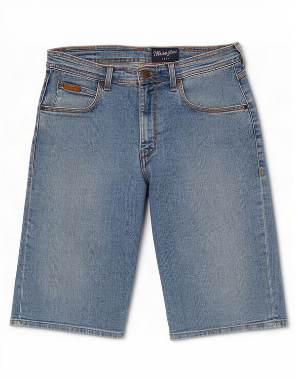 Wrangler Herre Regular Denim Shorts W31 Medium Blue Bomuld