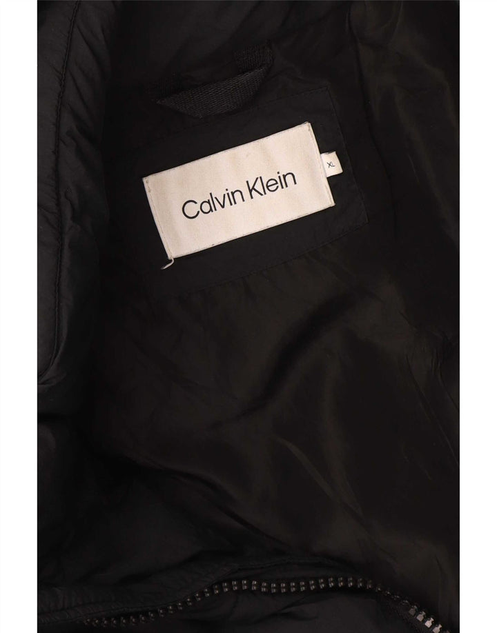 Calvin Klein Herre hættepolstret jakke UK 42 XL Sort