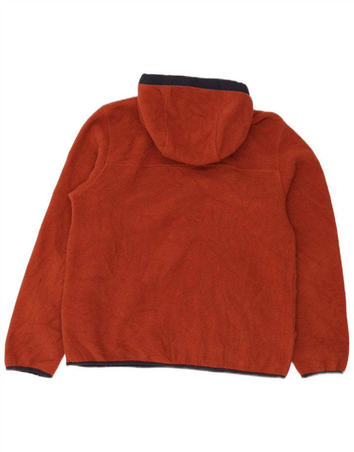 The North Face Herre Hooded Button Neck Fleece Jumper Medium Rød Polyester