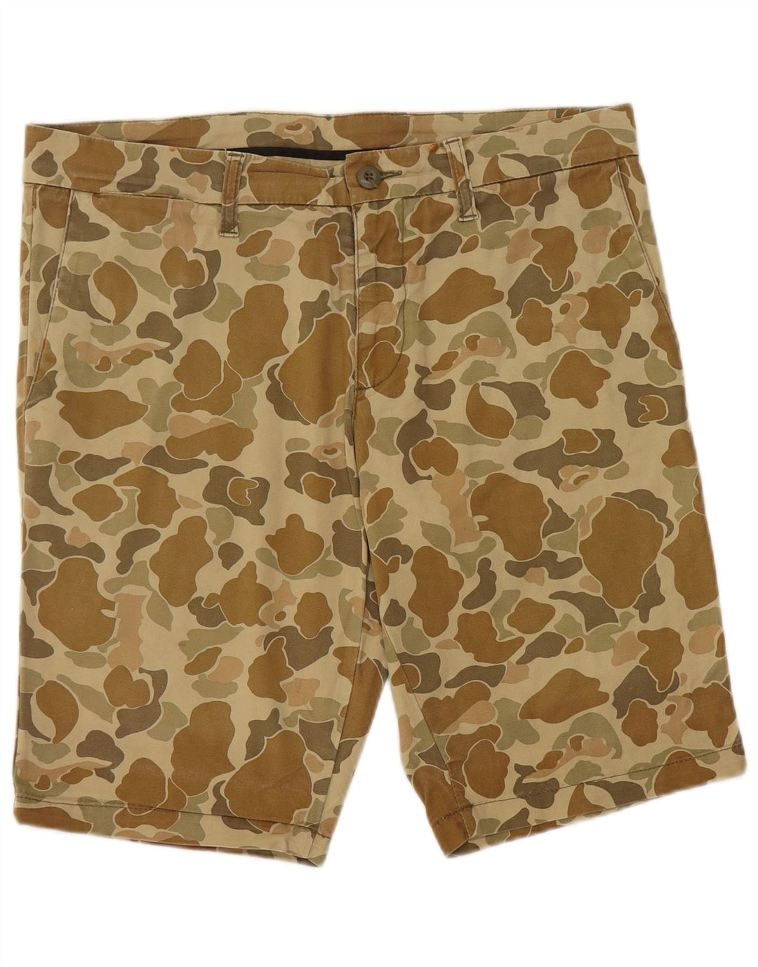 CARHARTT Herre Bermuda Chino Shorts W32 Medium Khaki Camouflage Bomuld