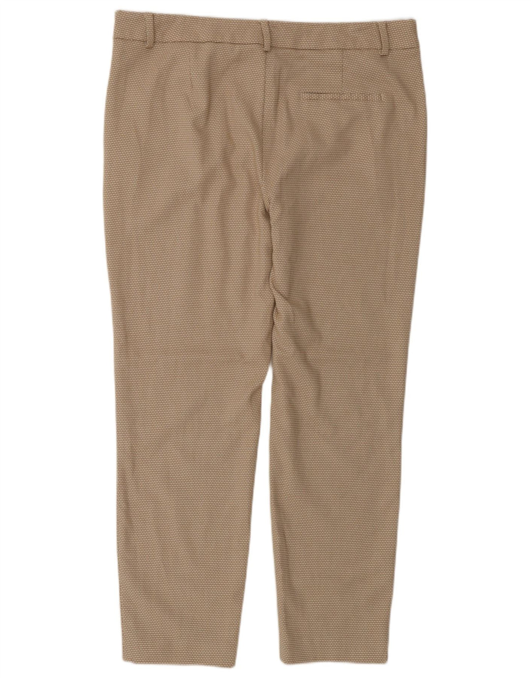 Zara Dame Slim Chino Bukser EU 42 Large W32 L27 Beige Ternet polyester