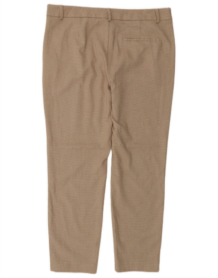 Zara Dame Slim Chino Bukser EU 42 Large W32 L27 Beige Ternet polyester