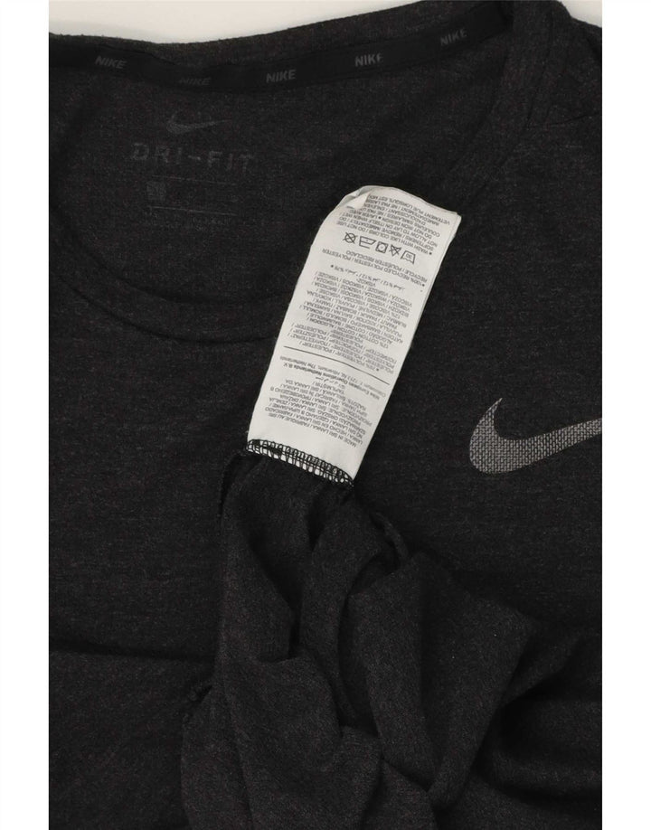 Nike herre Dri Fit T-shirt top mellemgrå polyester