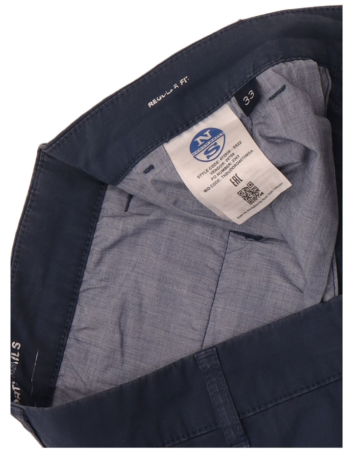North Sails Herre Regular Fit Chino Shorts W33 Medium Navy Blue Bomuld