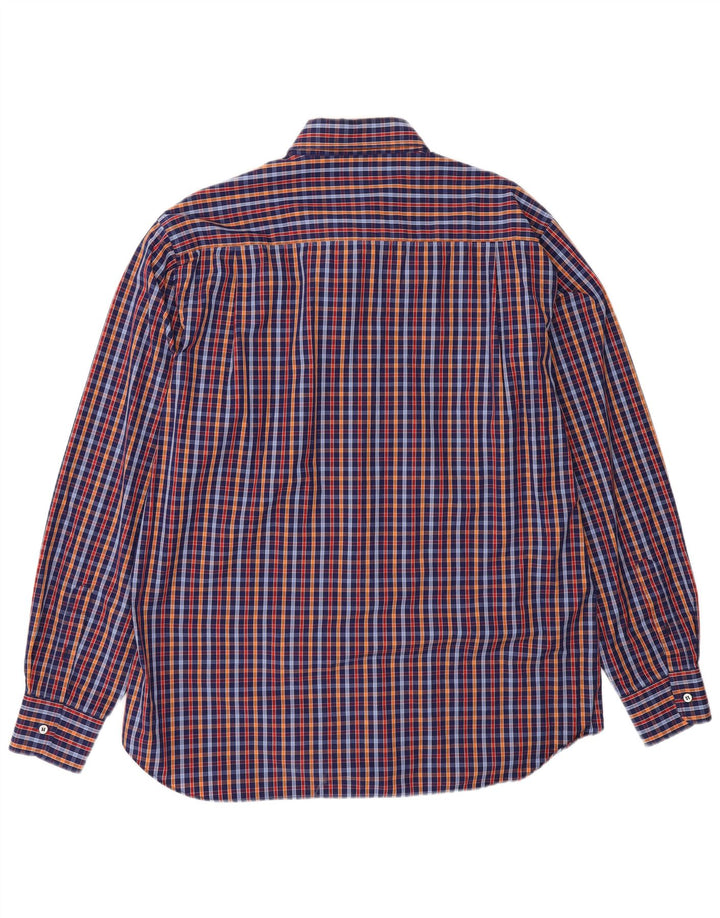 Paul & Shark Herre Yachting Shirt Størrelse 42 Large Navy Blue Ternet Bomuld