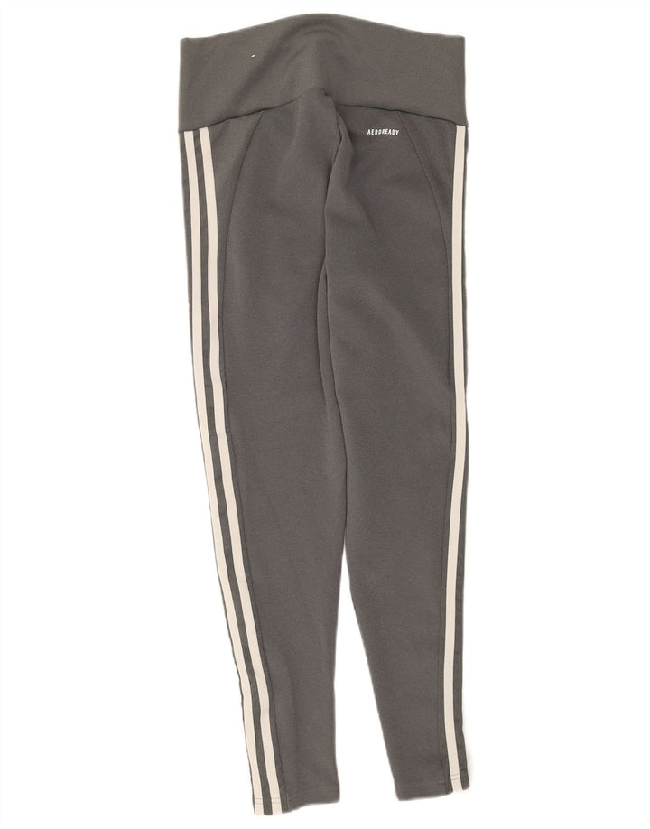 Adidas Aeroready Crop Leggings til kvinder DK 12/14 Medium Grey Polyester