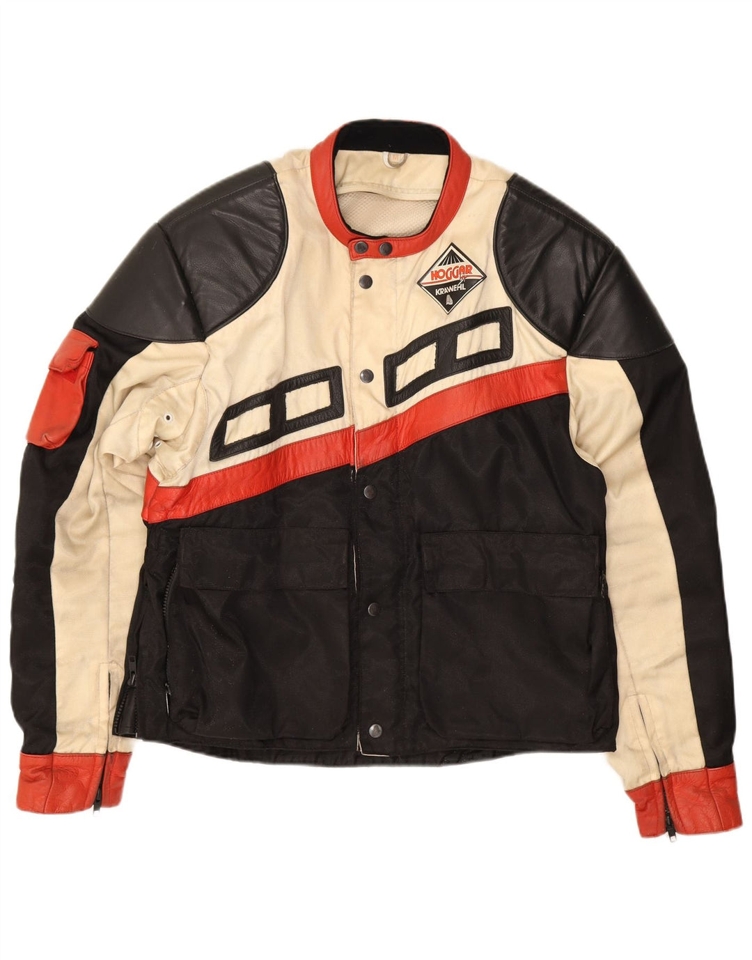 Krawehl Racerjakke til mænd UK 38 Medium Sort Colourblock