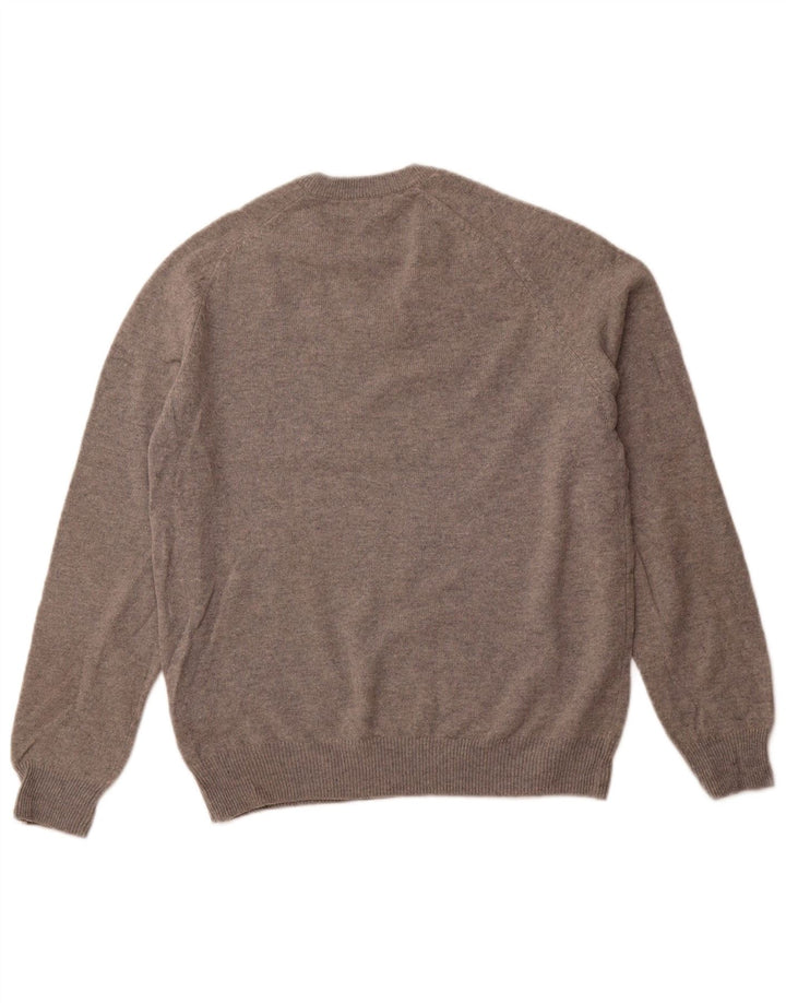 MARKS & SPENCER Herre Blue Harbor V-hals sweater mellemgrå